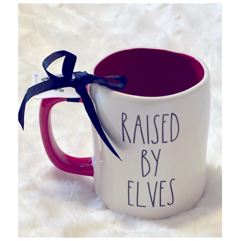 NEW Rae Dunn “Raised By Elves“ Christmas Mug Elf Movie